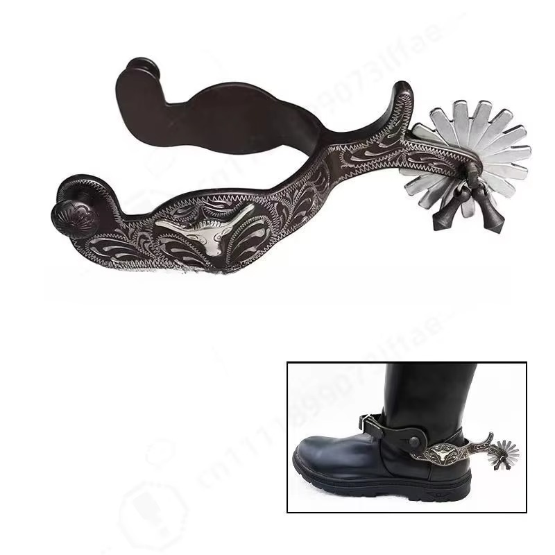 Hand‑Carved Western Horse Spur - Riding Gear review and price